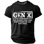 Vintage Stay Feral Gen X Humor Quote Tee