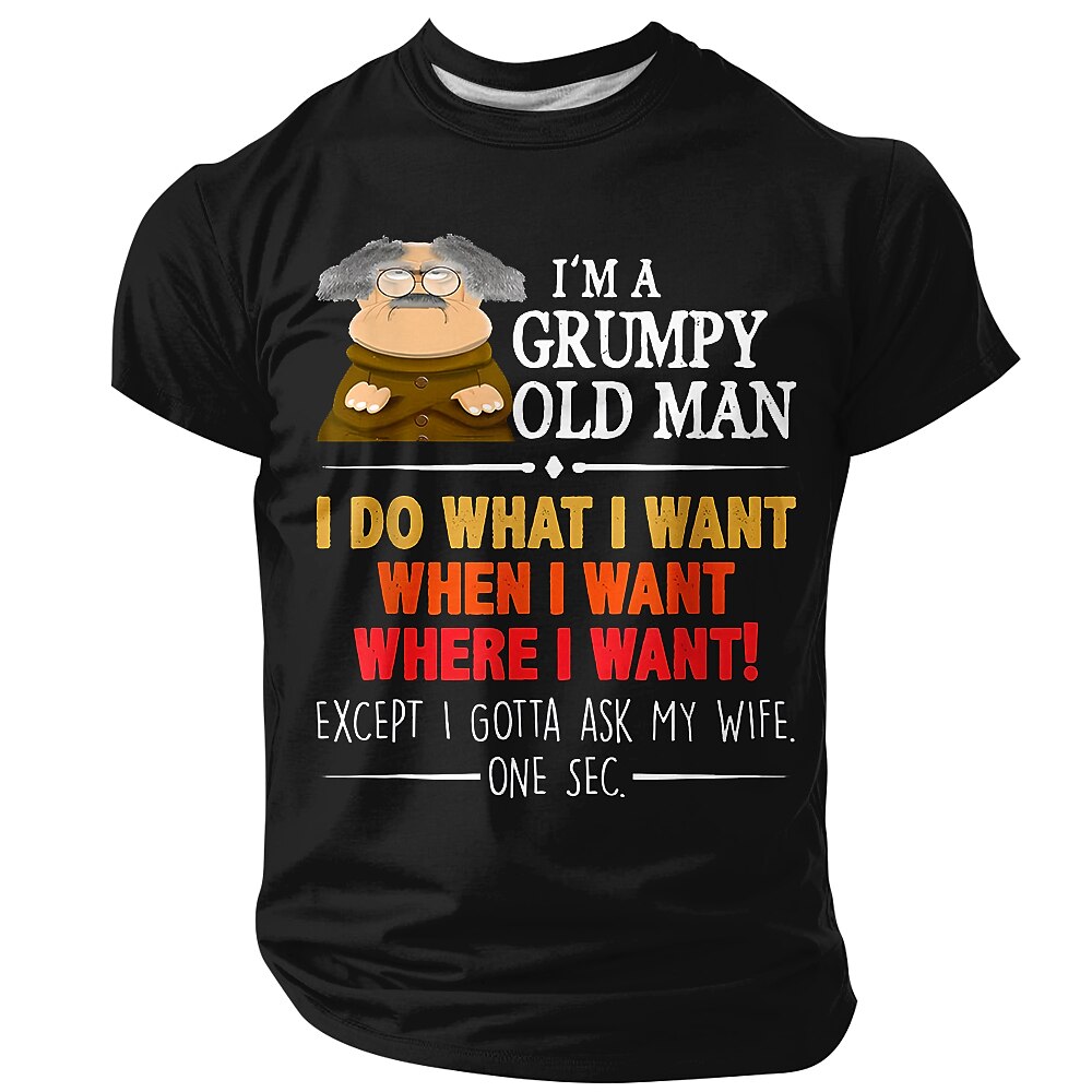 Grumpy Old Man Ask My Wife Marriage Humor Tee