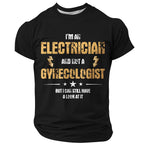 Electrician Work Humor Warning Graphic Tee