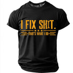 I Fix Stuff Funny Mechanic Handyman Repair Graphic Tee
