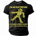 Electrician Breaker Dance Warning Graphic Shirt
