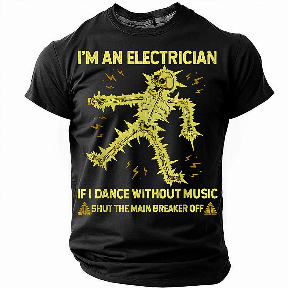 Electrician Breaker Dance Warning Graphic Shirt