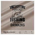 Weekend Forecast Fishing Drinking Funny Angler Short Sleeve Tee