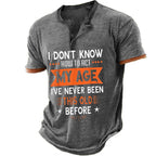Never Been This Old Funny Age Graphic Henley Shirt