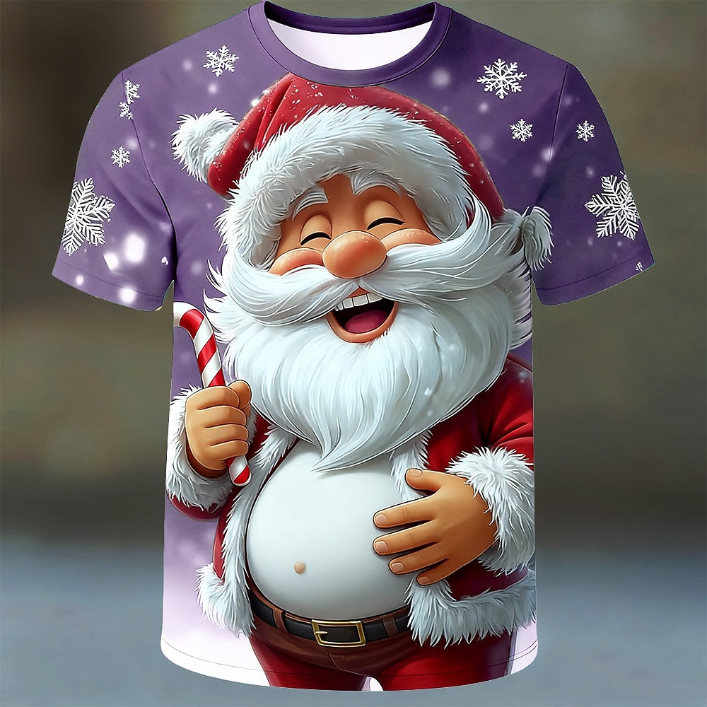 Santa Claus Christmas Designer Artistic Vacation Party Graphic Tee