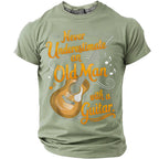Sarcastic Old Guitarist Humor Graphic Shirt