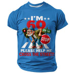 Old Man Experience Funny Aging Graphic Casual Street Tee