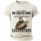 Best Men Operate Excavators After Seventy Funny Graphic Tee