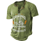 Real Grandpas Ride Motorcycles Funny Biker Grandpa Graphic Tee