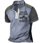 Never Underestimate Old Man With Motorcycle Biker Graphic Tee