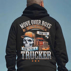 Move Over Boys Old Man Trucker Graphic Pullover Hoodie