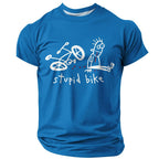 Old Man Motorcycle Rider Funny 3D Graphic Print Tee