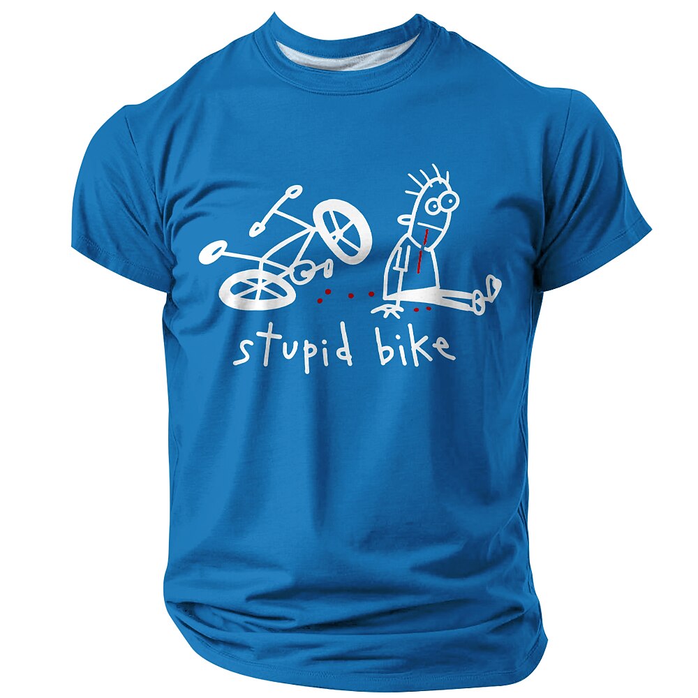 Old Man Motorcycle Rider Funny 3D Graphic Print Tee