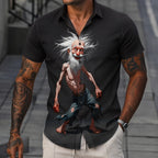 Legendary Cartoon Old Man Vintage Retro Short Sleeve Shirt