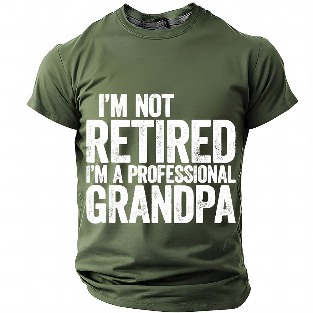 Professional Grandpa Retirement Humor Graphic Shirt