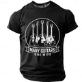 Music Festival Funny Guitar Player Graphic Short Sleeve Tee