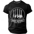 Music Festival Funny Guitar Player Graphic Short Sleeve Tee