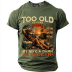 Vintage Too Old Careless Humor Graphic Tee