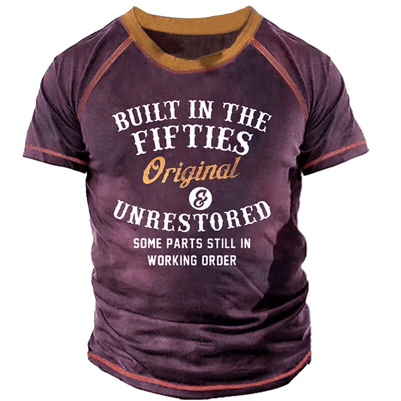 Built In Fifties Original Unrestored Funny Aging Graphic Tee