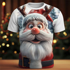 Santa Claus Christmas Artistic Daily Vacation Party Graphic Tee