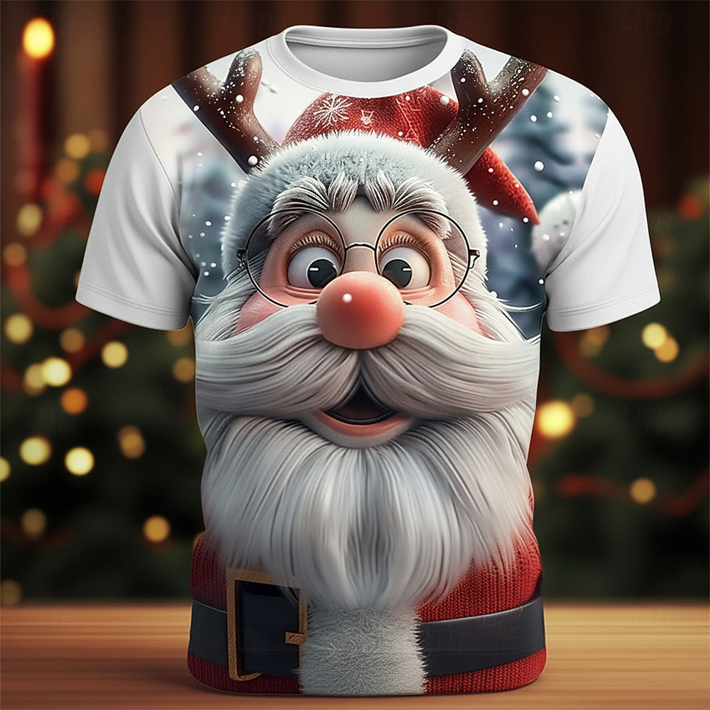 Santa Claus Christmas Artistic Daily Vacation Party Graphic Tee