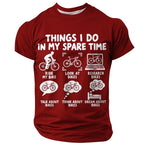 Vintage Old Man Biker Funny 3D Graphic Print Tee