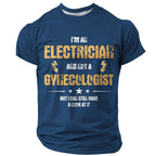Electrician Work Humor Warning Graphic Tee