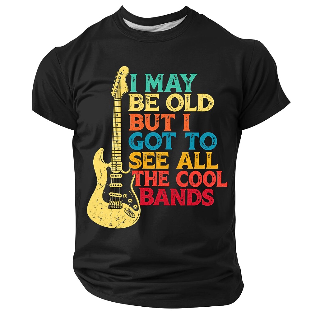 Funny Retro Music Lover Men’s Quote Vintage Guitar Music Tee